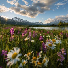 wildflowers in the mountains