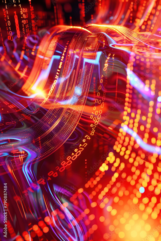 Poster Abstract background with lights. A slide background for showcasing digital and creative content. Background image. Created with Generative AI technology.