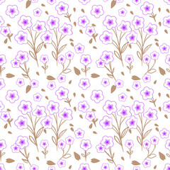 Seamless pattern  flowers design wallpaper textured 