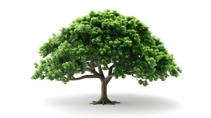 Lush Green Tree Icon Representing Environmental Care and Nature Conservation