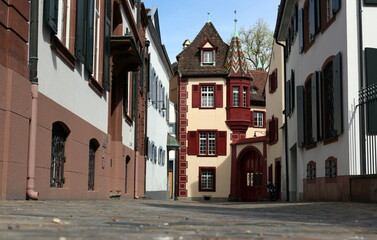 Gasse auf dem Münsterberg in Basel