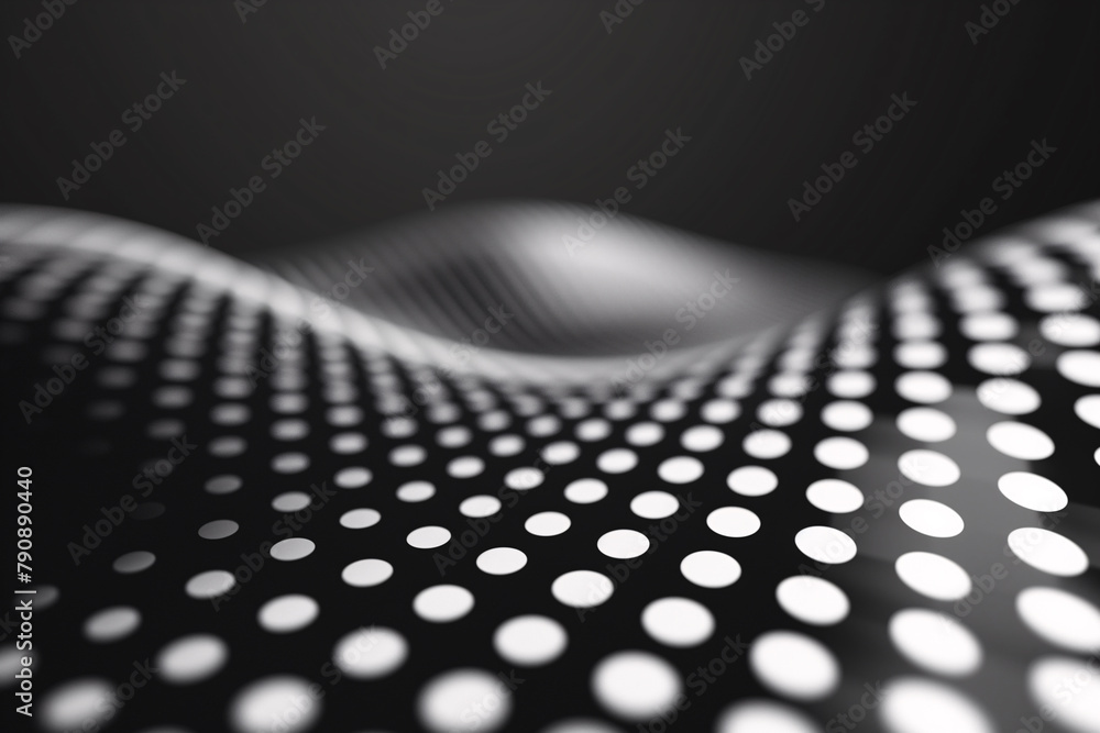 Aufkleber abstract monochrome dots creating optical illusion in close-up view
