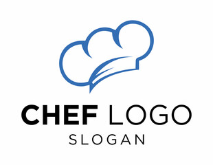 The logo design is about Chef and was created using the Corel Draw 2018 application with a white background.