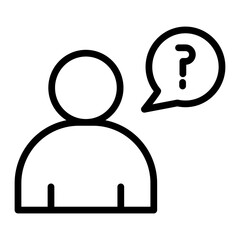 Help Vector Line Icon Design