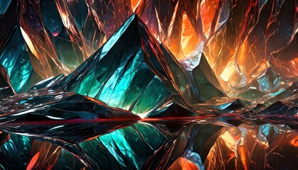 Generate a background with a crystalline structure that looks like volcanic glass