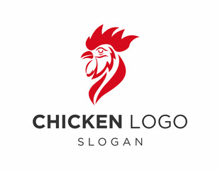 The logo design is about Chicken and was created using the Corel Draw 2018 application with a white background.