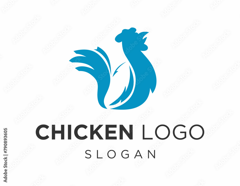 Poster the logo design is about chicken and was created using the corel draw 2018 application with a white 