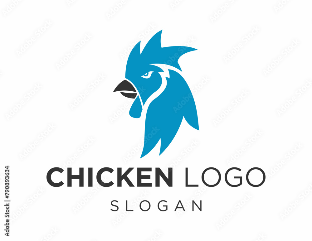 Poster the logo design is about chicken and was created using the corel draw 2018 application with a white 