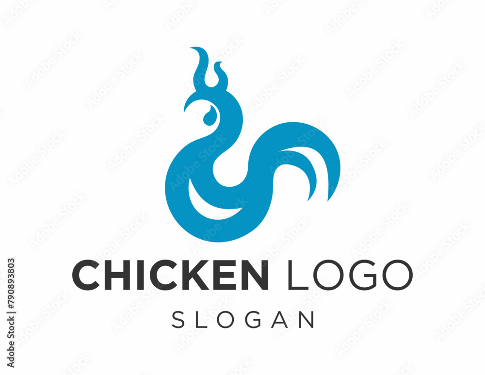 Poster the logo design is about chicken and was created using the corel draw 2018 application with a white 