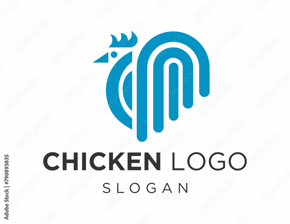 Poster the logo design is about chicken and was created using the corel draw 2018 application with a white 