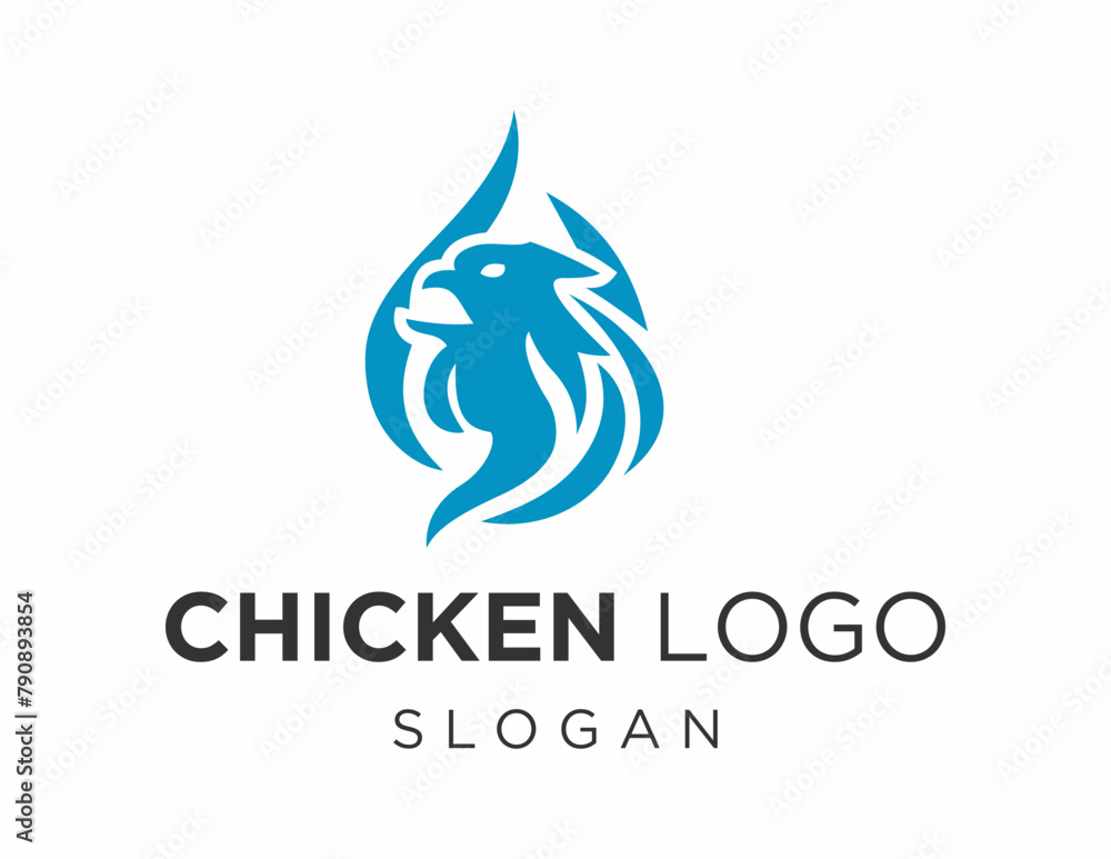 Poster the logo design is about chicken and was created using the corel draw 2018 application with a white 