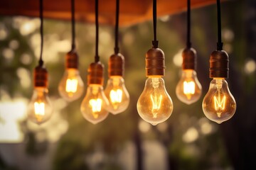 Obraz premium Decoration Bulb Hanging from top with cinematic look