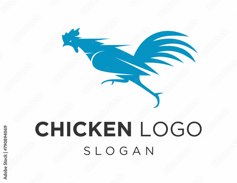 Poster the logo design is about chicken and was created using the corel draw 2018 application with a white 