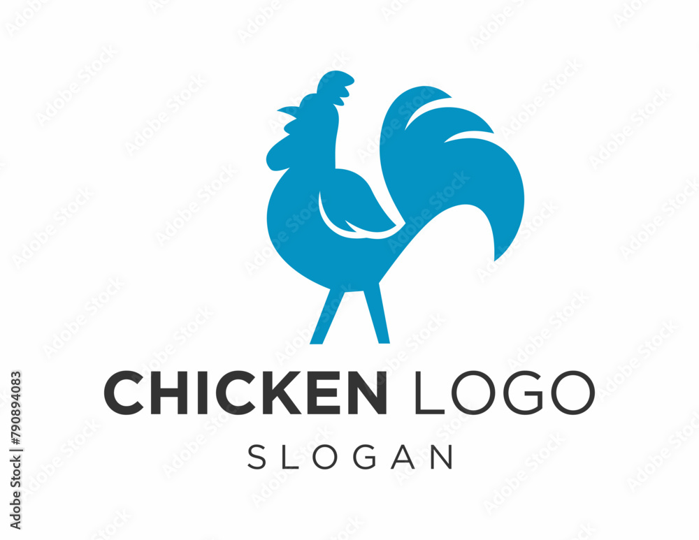 Poster the logo design is about chicken and was created using the corel draw 2018 application with a white 