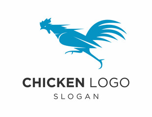 The logo design is about Chicken and was created using the Corel Draw 2018 application with a white background.