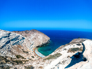  A Panoramic View of the mediterranean Sea from the Summit of a Towering Peak.  seascape view of blue ocean and mountains from hilltop. Cap Figalo Ain Temouchent Algeria.