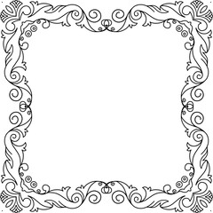 vector frames black on a white background