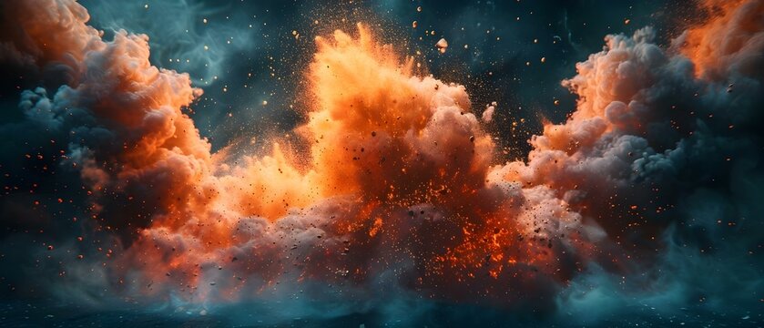 Dynamic Blaze Symphony. Concept Music Production, Artistic Creativity, Innovative Composition