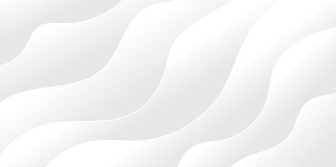 Abstract white and light gray wave modern soft luxury texture with smooth and clean vector subtle background illustration.	