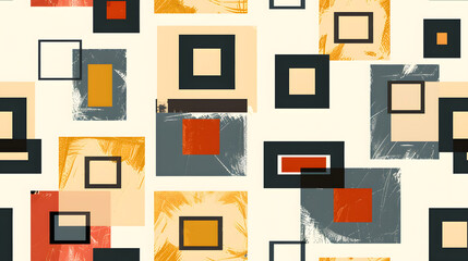 Abstract geometric seamless pattern with squares background for textile prints