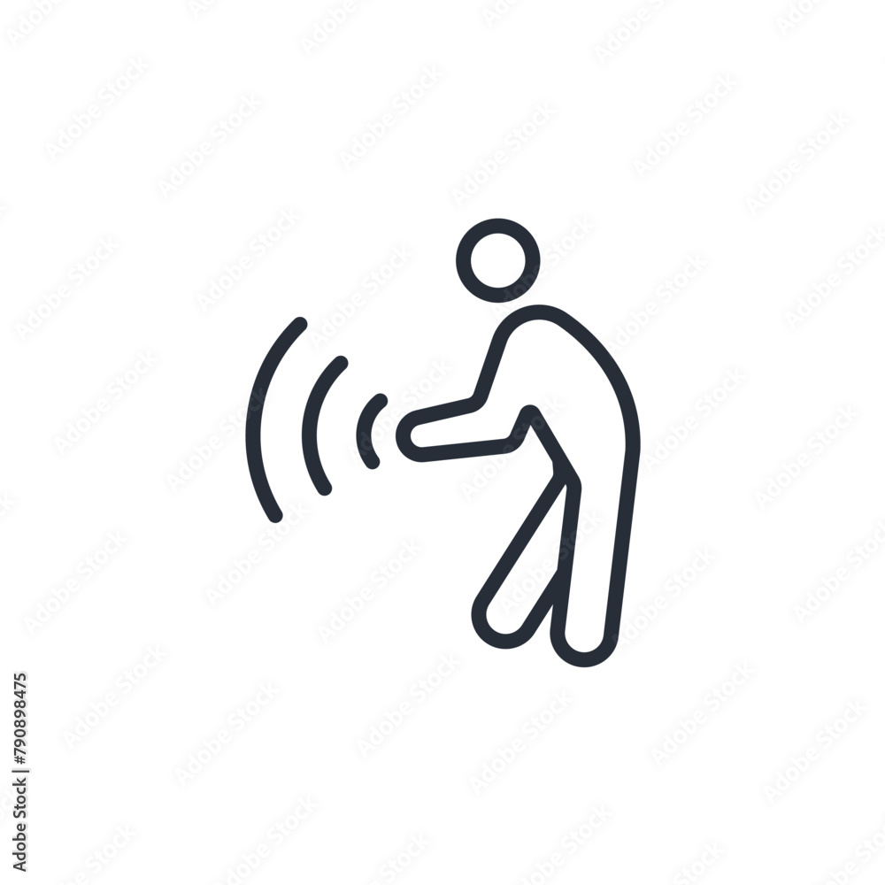 Poster motion icon. vector.editable stroke.linear style sign for use web design,logo.symbol illustration.