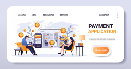 Obraz na płótnie Canvas people making payments in mobile app financial trust money protection security reliability stability growth fintech business investment