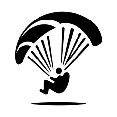 "Paradigling Icon" Embodies The Thrill Of Air Sports, Featuring A Paraglider As A Vector That Dances With The Parachute Against The Sky Backdrop.