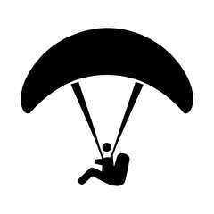 "Paradigling Icon" Illustrates An Adventure In The Sky, Where The Vector Meets The Parachute In The Dynamic Sport Of Paragliding.