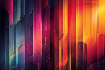 Geometric abstract gradient pattern of multi color stripes