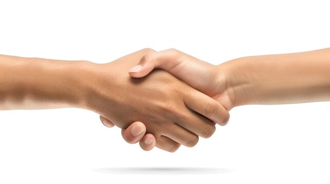 3D Handshake Icon Representing Partnerships and Business Agreements on White Background