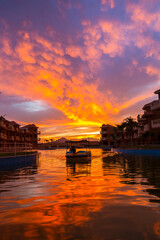 View of sunset in Sharm El Sheikh resort