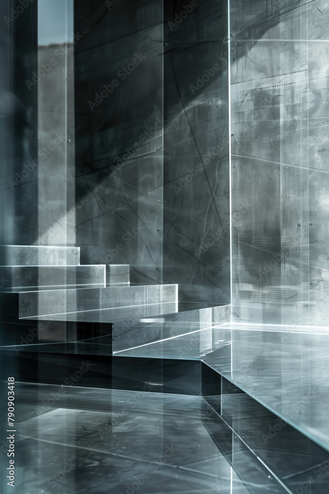 Poster abstract background with reflections and caustics. hi-tech. futuristic background image. created wit