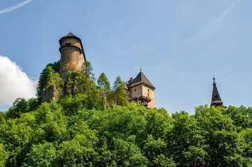 Beautiful orava castle in Oravsky Podzamok in Slovakia. Orava region. Slovakia landscape. Travel....