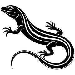 silhouette of a lizard