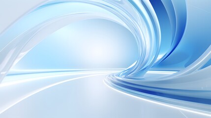 3d rendering of white and blue abstract geometric background. Scene for advertising, technology, showcase, banner, game, sport, cosmetic, business, metaverse. Sci-Fi Illustration. Product display