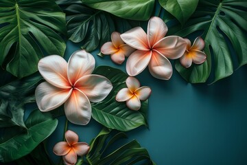 Obraz premium Summer Background Shadow Texture Leaf Palm Summer