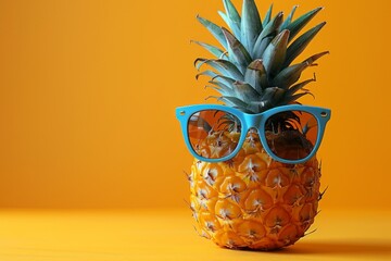 Hipster Pineapple Fashion in sunglass
