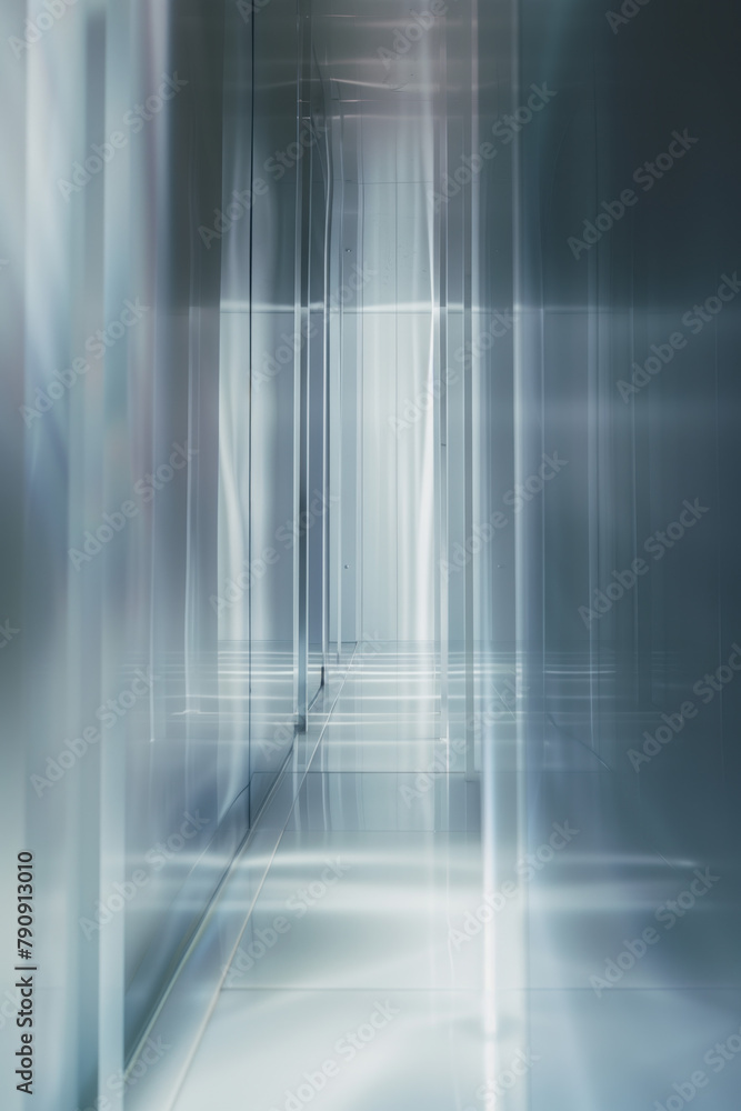 Poster Abstract background with reflections and caustics. Hi-tech. Futuristic background image. Created with Generative AI technology.