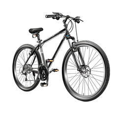 Mountain Bicycle on white background,png