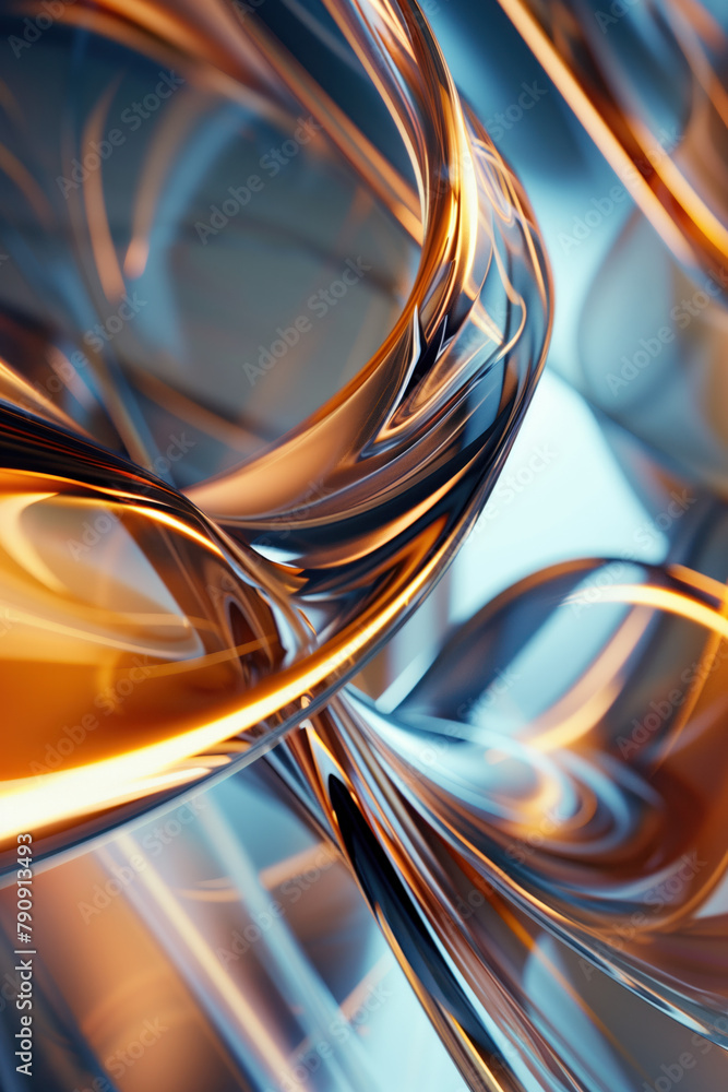 Poster abstract background with reflections and caustics. hi-tech. futuristic background image. created wit