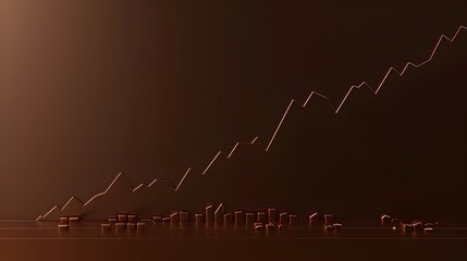 ClayStyle D Chart Depicting a Downturn and Market Bottoming Out Generative ai