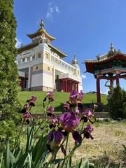 The territory of the Buddhist temple Golden abode of Buddha Shakyamuni. Elista, Republic of Kalmykia, Russia