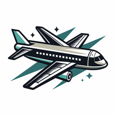 airplane flying over the map