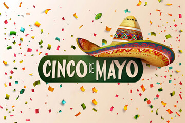 Cinco de Mayo Mexican holiday celebration banner