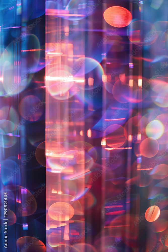Poster Abstract background with reflections and caustics. Hi-tech. Futuristic background image. Created with Generative AI technology.