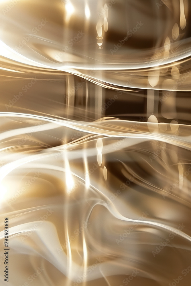Poster Abstract background with reflections and caustics. Hi-tech. Futuristic background image. Created with Generative AI technology.