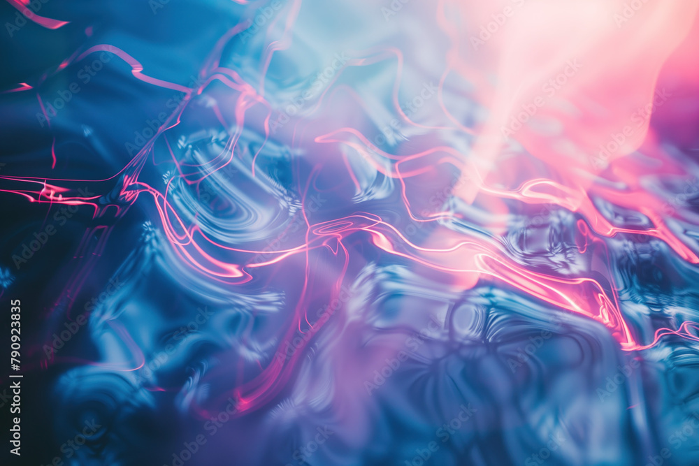 Poster abstract background with reflections and caustics. hi-tech. futuristic background image. created wit