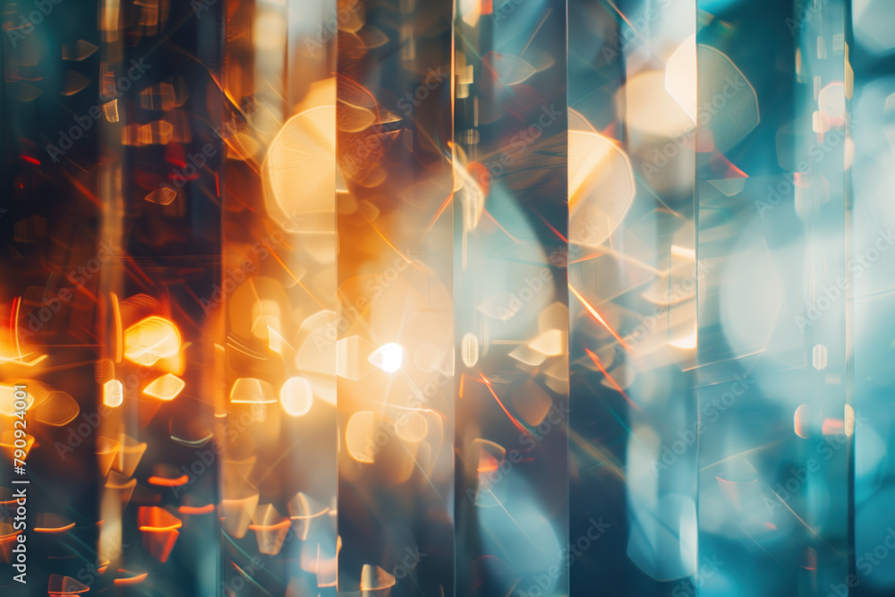 Poster Abstract background with reflections and caustics. Hi-tech. Futuristic background image. Created with Generative AI technology.