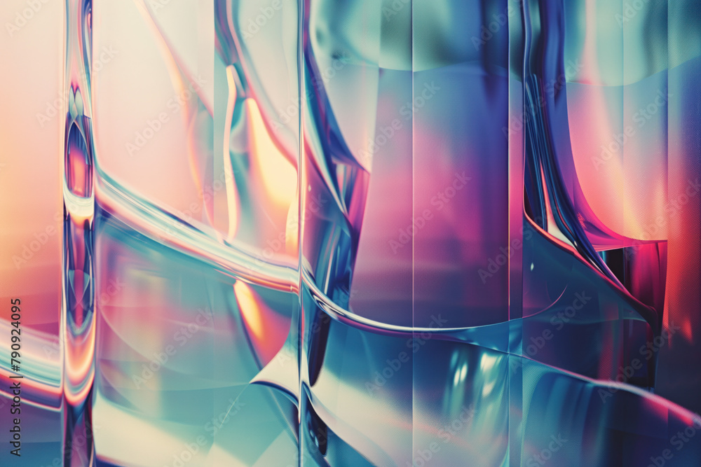 Poster abstract background with reflections and caustics. hi-tech. futuristic background image. created wit