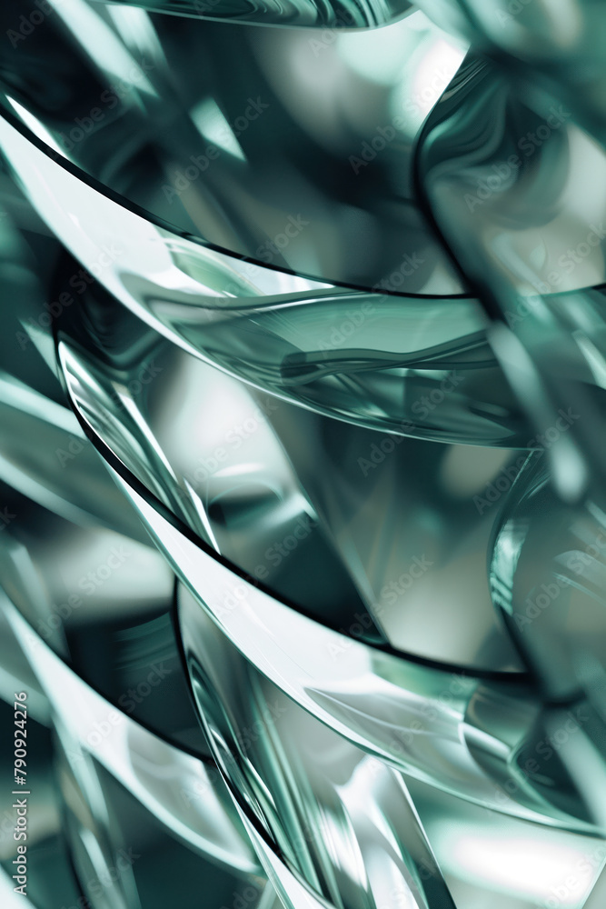 Poster Abstract background with reflections and caustics. Hi-tech. Futuristic background image. Created with Generative AI technology.